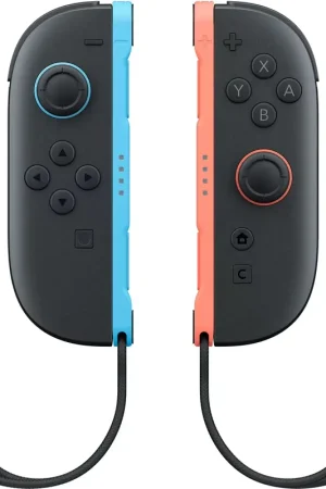Qualité professionnelle - Nintendo Joy-Con 2 Gauche Bleu Clair et Droite Rouge Clair Manettes de jeu