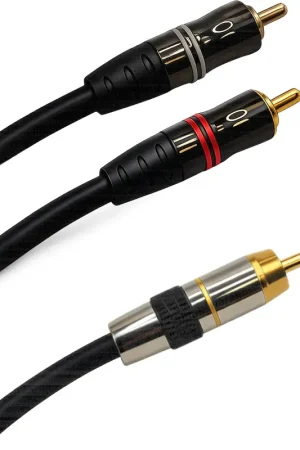 Tout juste disponible | SVD Pro Câble 2 RCA vers 1 RCA (1,5 m) Câbles caisson de basses