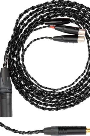 Qualité supérieure | Câble XLR 1,9 m + Adaptateur XLR 4 pins vers 6,35 mm Câbles casques