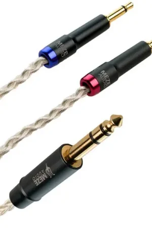 Tout juste arrivé | Meze Furukawa PCUHD plaqué Argent tressé (2,5 m) 6,3 mm Câbles casques