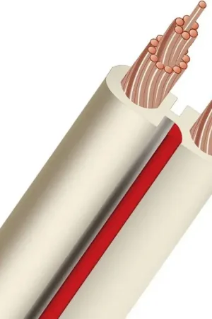 Qualité supérieure - Audioquest X2 gaine PVC blanche (1 m) Câbles d'enceintes au mètre