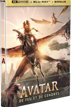 Qualité premium - Coffret Steelbook Avatar : De feu et de cendres Disques Blu-ray films