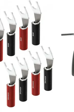 Prix choc | Audioquest SureGrip 100 Spade Silver (lot de 8) Fiches bananes et fourches