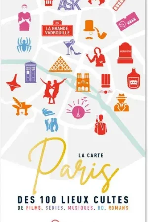 Cartes de Paris des 100 lieux cultes Livres | Super offre