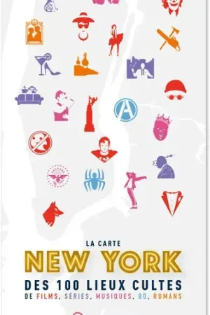 Carte de New York des 100 lieux cultes Livres | Livraison rapide