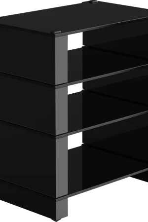Blok Stax 2G 4 Shelf Noir Laqué (Base + 3 étagères) Meubles hi-fi - Qualité professionnelle