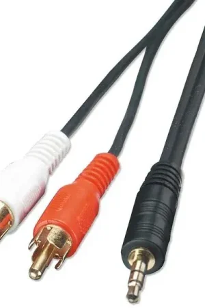 Mini-Jack 3,5 mm vers 2 RCA mâles (2,5 m) Câbles jack et mini-Jack - Vente flash