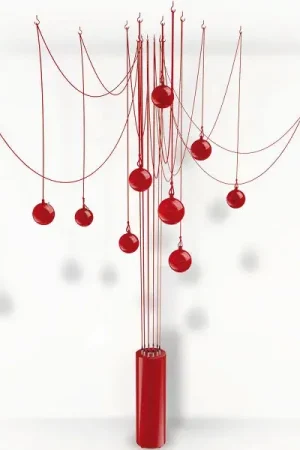 Elipson Sound Tree rouge, jusqu'à 12 enceintes, installation par nos soins Enceintes bibliothèque - Expédition express