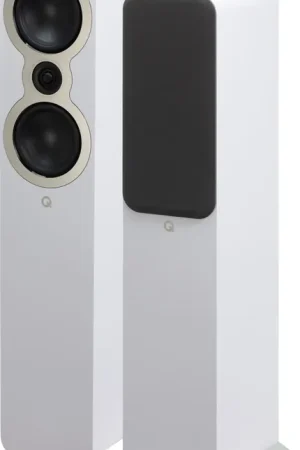 Retour gratuit | Q Acoustics 3050C Blanc mat (la paire) Enceintes colonne