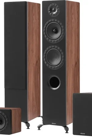 Elipson Prestige Facet II 14F HCM 5.0 Noyer et Noir Mat Packs enceintes grand spectacle | Meilleur prix