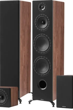 Elipson Prestige Facet II 24F HCM 5.0 Noyer et Noir Mat Packs enceintes grand spectacle - Offre du jour