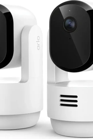 Excellente qualité | Arlo Essential 3 PTZ intérieure (VMC3273-100EUS) x2 Caméra de surveillance