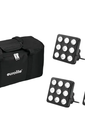Se termine bientôt - EUROLITE set 4x LED Party Panel RGB+UV + sac souple