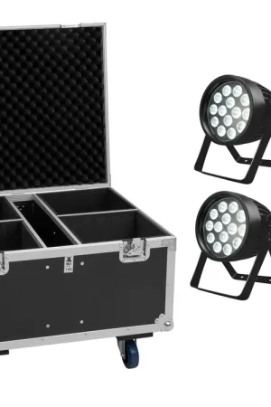 Aujourd'hui seulement - EUROLITE Set 4x LED IP PAR 14x10W HCL + Flightcase