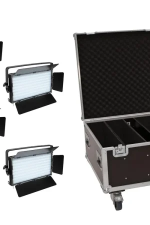 Coup de cœur des clients | EUROLITE Jeu 4 x panneau LED PLL-480 CW/WW + mallette