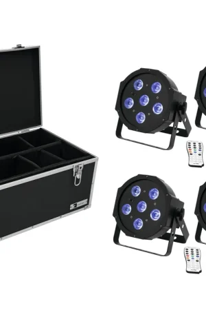 Tout nouveau - EUROLITE Jeu 4 x LED SLS-603 TCL UV Floor + mallette TDV-1