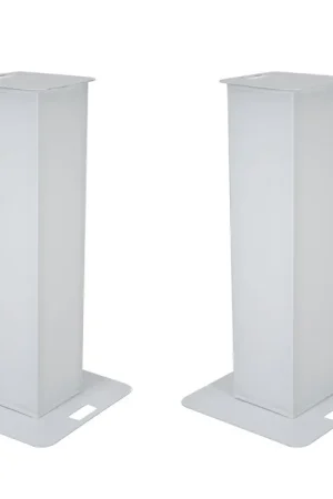 Achetez maintenant - EUROLITE 2 x Stage Stand 100 cm dont habillage et housse, blanc