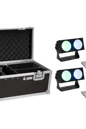 Retour gratuit - EUROLITE Jeu 4 x LED CBB-2 COB barre RGB + mallette