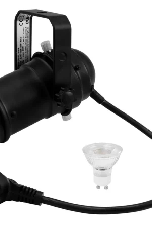 Très apprécié des clients - EUROLITE Jeu PAR-16 Spot GU-10 noir + GU-10 230 V LED SMD 7 W 3000 K
