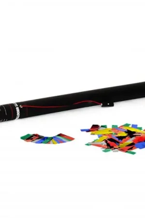 Paiement sécurisé | TCM FX Canon à confettis électrique 80 cm, multicolore métallique