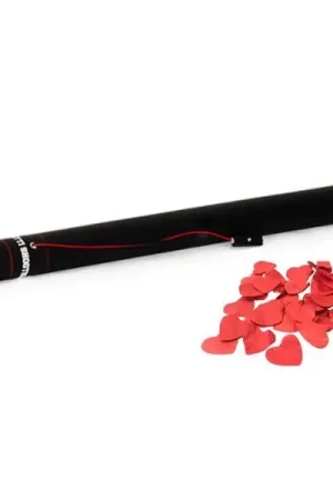 TCM FX Canon à confettis électrique 80 cm, c?urs rouges | Ajoutez au panier