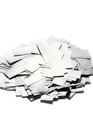 Prix choc | TCM FX Confettis métallisés rectangulaires 55 x 18 mm, argent, 1 kg