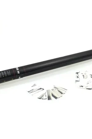 TCM FX Canon à confettis électrique 80 cm, blanc/argent | Derniers jours