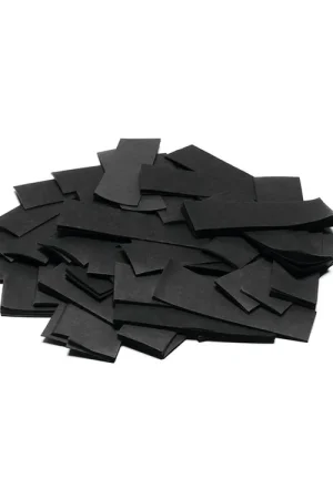 Achetez en ligne | TCM FX Confettis Slowfall rectangulaires 55 x 18 mm, noir, 1 kg