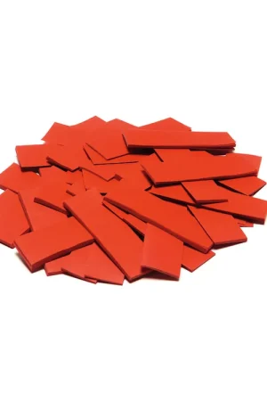 TCM FX Confettis Slowfall rectangulaires 55 x 18 mm, rouge, 1 kg - Très bien noté