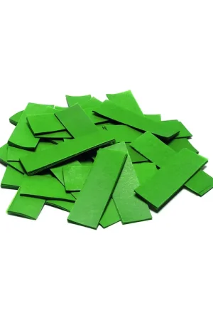 Qualité supérieure | TCM FX Confettis Slowfall rectangulaires 55 x 18 mm, vert foncé, 1 kg
