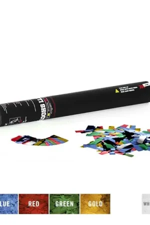 TCM FX Canon à confettis 50 cm, multicolore métallique - Tout juste disponible