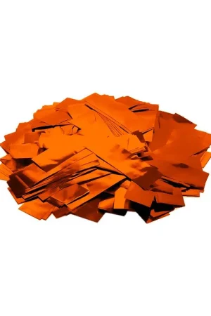 Expédition rapide - TCM FX Confettis métallisés rectangulaires 55 x 18 mm, orange, 1 kg