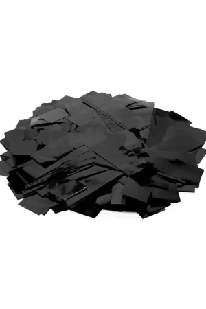 TCM FX Confettis métallisés rectangulaires 55 x 18 mm, noir, 1 kg | Tendance