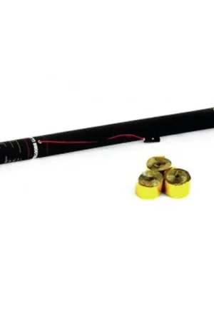Tout juste disponible - TCM FX Canon à serpentins électrique 80 cm, or