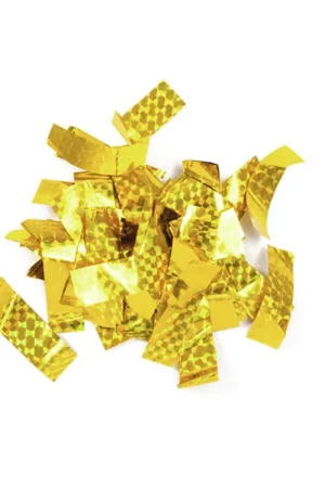 TCM FX Confettis métallisés rectangulaires 55 x 18 mm, or, effet laser, 1 kg | Offre exclusive