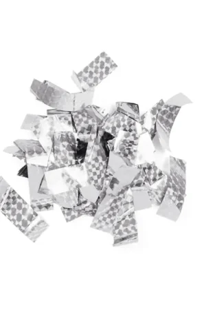 TCM FX Confettis métallisés rectangulaires 55 x 18 mm, argent, effet laser, 1 kg | Best-seller