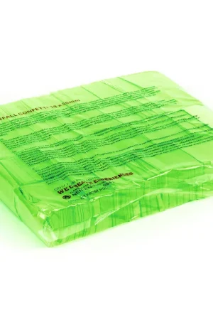 TCM FX Confettis Slowfall rectangulaires 55 x 18 mm, vert néon, UV, 1 kg | Économisez maintenant