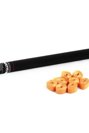 Stock presque épuisé | TCM FX Canon à serpentins 80 cm, orange
