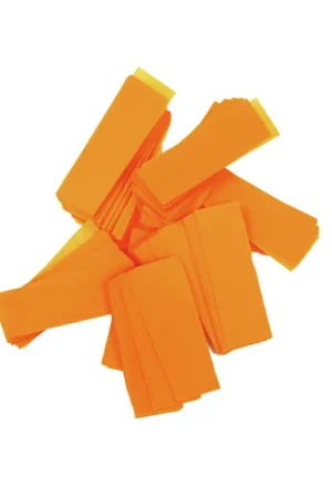 Expédition immédiate | TCM FX Confettis Slowfall rectangulaires 55 x 18 mm, orange néon, UV, 1 kg