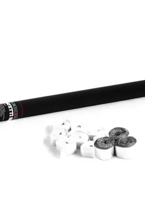 Dernières unités | TCM FX Canon à serpentins 80 cm, blanc/argent