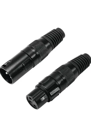 Prix promo | OMNITRONIC Jeu connecteur/prise XLR 3 broches boîtier noir 5x