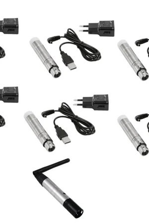 Achetez en ligne | EUROLITE Jeu QuickDMX 1x émetteur + 6x récepteur à batterie