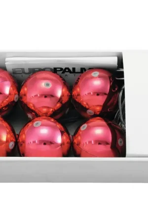 Jusqu'à épuisement des stocks - EUROPALMS Boule de Noël LED 6 cm, rouge 6x