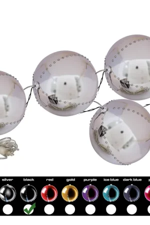 Prix malin - EUROPALMS Boule de neige LED 8 cm, noire 5x