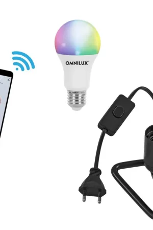 Dernier arrivage | EUROLITE set LED E27 RGB/WW/CW WiFi + base triangulaire noir