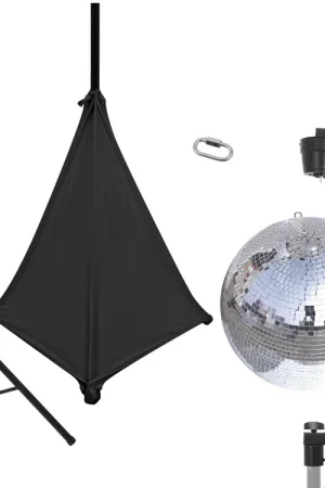 Super offre - EUROLITE Boule à facettes 50 cm à trépied et voile, noir