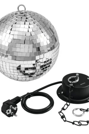 Remise supplémentaire - EUROLITE Boule à facettes 20 cm et moteur MD-1015