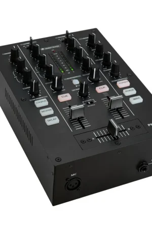 Prix bas - OMNITRONIC PM-202FX 2-Channel DJ Mixer with Filter, FX and Bluetooth