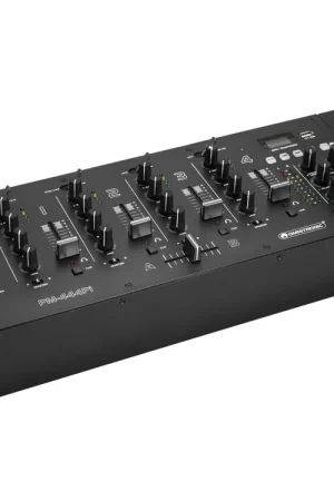 OMNITRONIC Table de mixage de DJ 4 canaux PM-444Pi à lecteur et interface USB - Préféré des clients