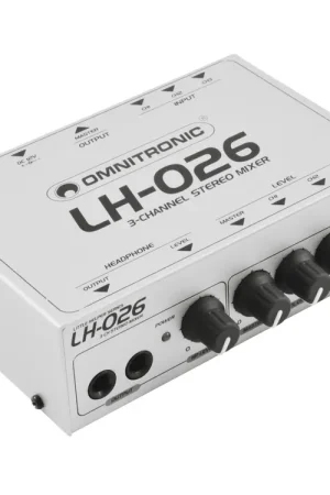 Qualité premium | OMNITRONIC Table de mixage stéréo LH-026 3 canaux